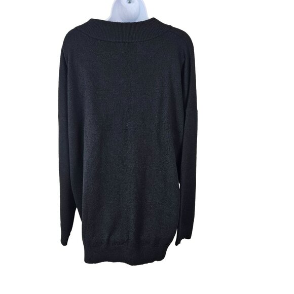 A New Day Women's Black Oversized Sweater Size XXL Cozy Soft Comfortable Casual - Picture 3 of 7